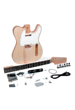 Cuerpo de madera maciza Telecaster DIY Kits de guitarra eléctrica (EGT10-W)