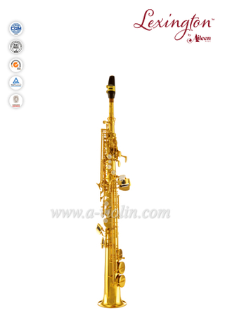 Bb Llave Latón Amarillo Chino Pads jinbao soprano saxofón (SP400G)