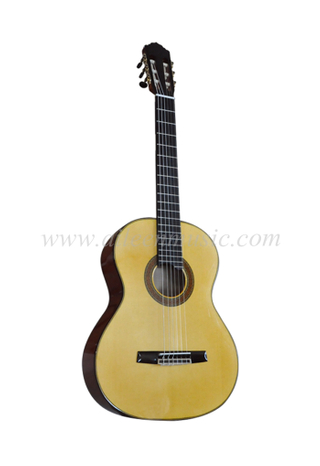 Guitarra clásica de mano izquierda con parte trasera plana de 39 " de grado AAA (ACH140)