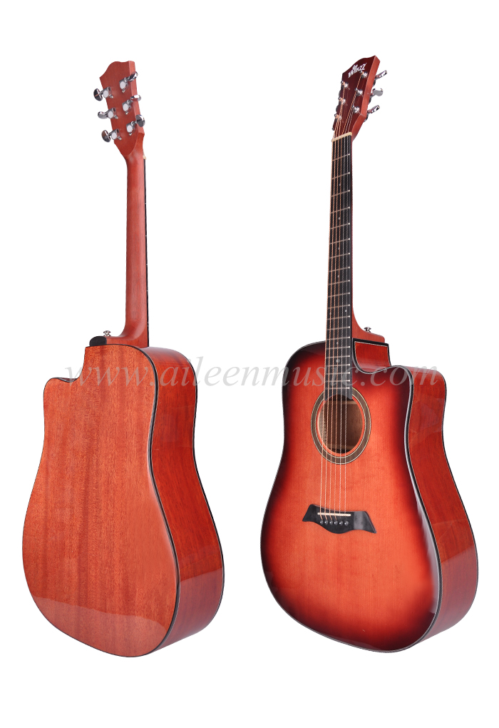 Nueva guitarra acústica de tapa sólida brillante de alta calidad (AFM17C-D)