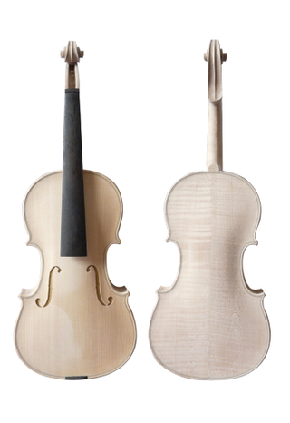 Violín blanco sin terminar para luthier fabricante de violines, violín sin barnizar (V100W)