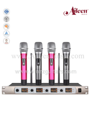 Micrófono inalámbrico UHF MIC de receptor de cuatro canales y micrófono UHF (AL-SE2014)