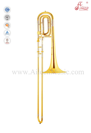 Llave F / Bb Trombón bajo lacado en oro con estuche de ABS (TB9201G)