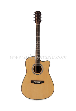 Guitarra acústica superior de contrachapado de abeto cortado de 41 "(AF168C)