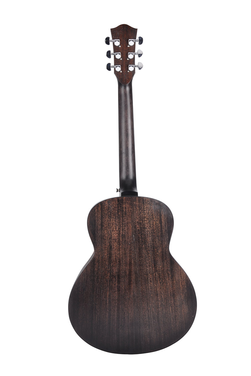 Guitarra acústica de viaje de madera artificial de alta densidad marrón oscuro de 36 '' (AF386-36)
