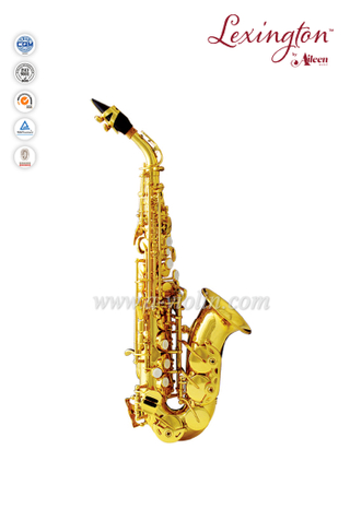 Bb Key Latón amarillo Laca de oro jinbao saxofón soprano (SP310G)