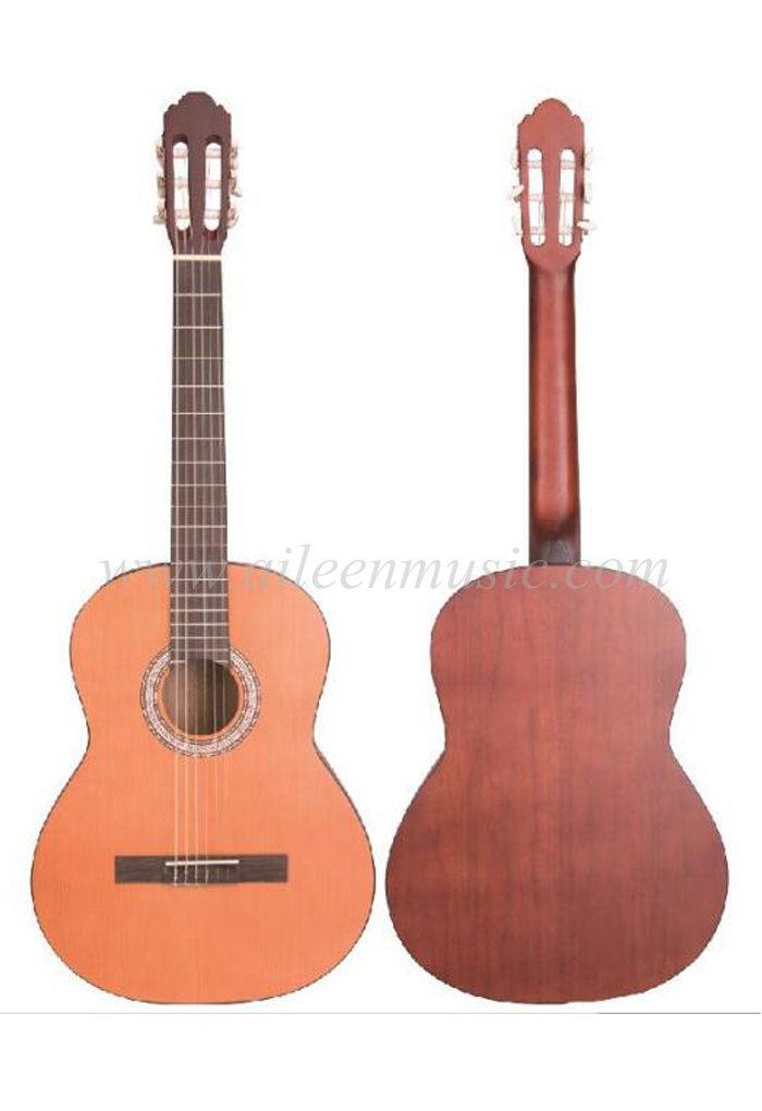 Guitarra clásica trasera y lateral de contrachapado Catalpa de 36 pulgadas para estudiantes (AC161)