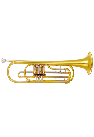 bB Key Trompeta bajo rotativa 3 válvulas (BTP-MR4400G-SYY)
