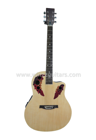 41 "Cutaway Plastic Round Back Western Ovation Guitar con EQ (AFO229CE)